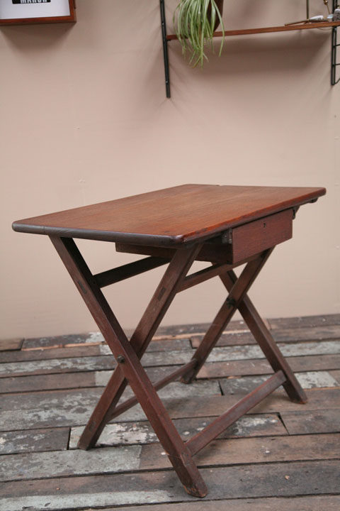 1940s Dark Wood Desk