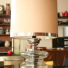 1970s Glass Chrome Table Lamp (1)
