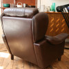Brown leather Danish Armchair (3)
