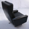 Danish Black Leather Swivel Chair (3)