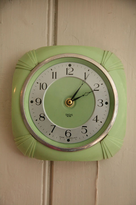 Green Bakelite Smiths Wall Clock