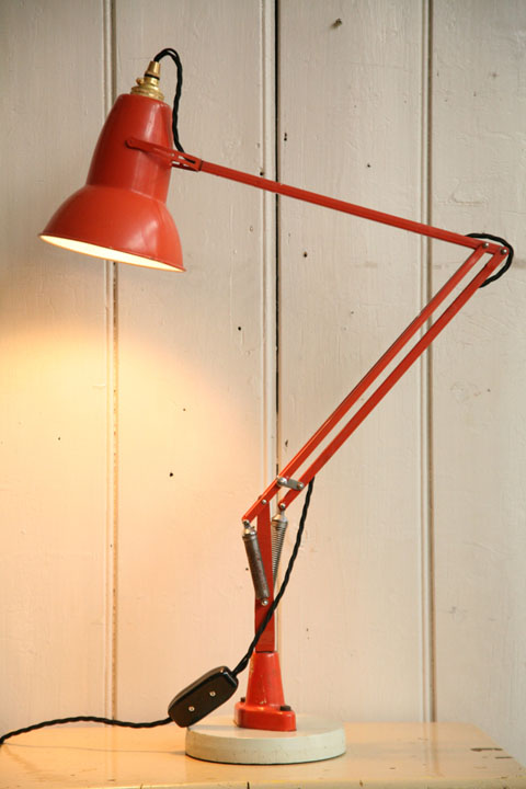 Vintage Orange Anglepoise Lamp 01