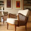 1950s Bergere Modernist Chairs