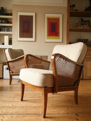 1950s Bergere Modernist Chairs