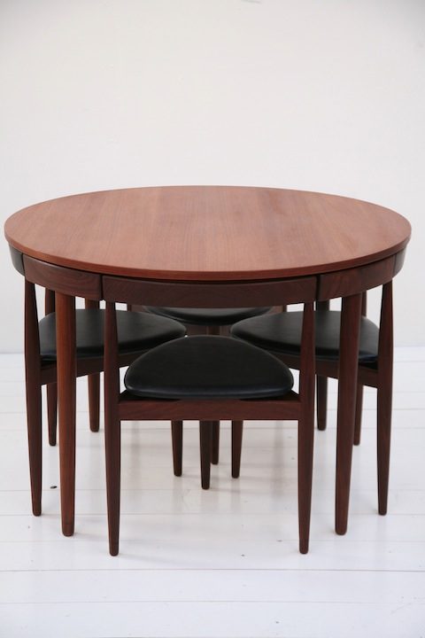 Dining Table and 4 Chairs by Hans Olsen for Frem Rojle Denmark