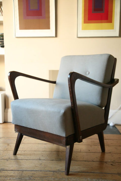 Grey 1950s Lounge Armchair