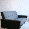 1950s Sofabed in Grey and Black Wool