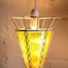 1950s Yellow Glass Ceiling Light