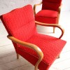 Red 1950s Lounge Chairs
