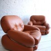 1970s Leather Chairs by Adriano Piazzesi Italy