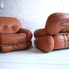 1970s Leather Chairs by Adriano Piazzesi Italy1