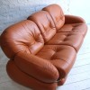 1970s Leather Sofa by Adriano Piazzesi Italy