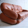 1970s Leather Sofa by Adriano Piazzesi Italy1