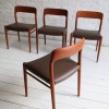 Danish Teak Dining Chairs by Niels Moller