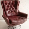 Red 1960s Swivel Chair