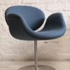 Paulin Tulip Chair in ‘Storm’ Blue Wool