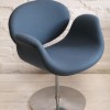 Paulin Tulip Chair in ‘Storm’ Blue Wool2