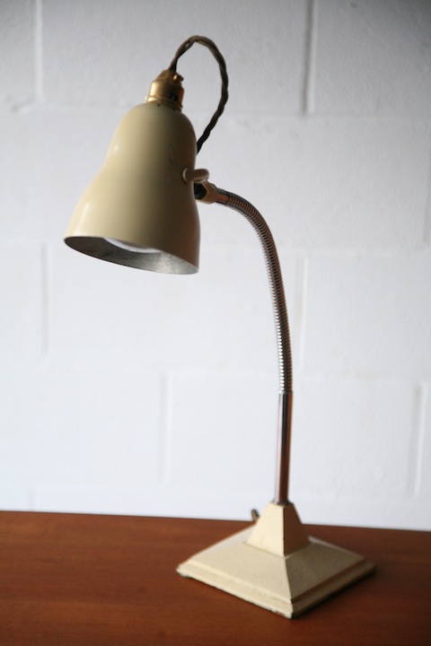 1940s Cream Desk Lamp