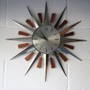 1960s Sunburst Wall Clock1