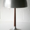 1960s Aluminium Rosewood Table Lamp