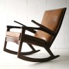 1960s Leather Rocking Chair