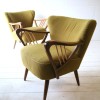 Pair of Green 1950s Cocktail Chairs1