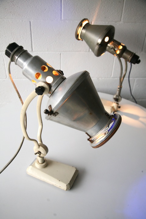 1930s Hanau Industrial Heat Lamps