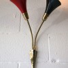 1950s Black Red Wall Lights