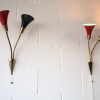 1950s Black Red Wall Lights 1