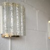1960s Large Glass Wall Lights by Doria German 1