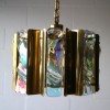1960s Large Gold Glass Chandelier  2