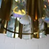 1960s Large Gold Glass Chandelier  3