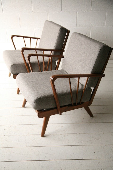 Pair of Grey 1950s Chairs