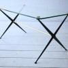 1950s Brass and Glass Modernist Coffee Table2