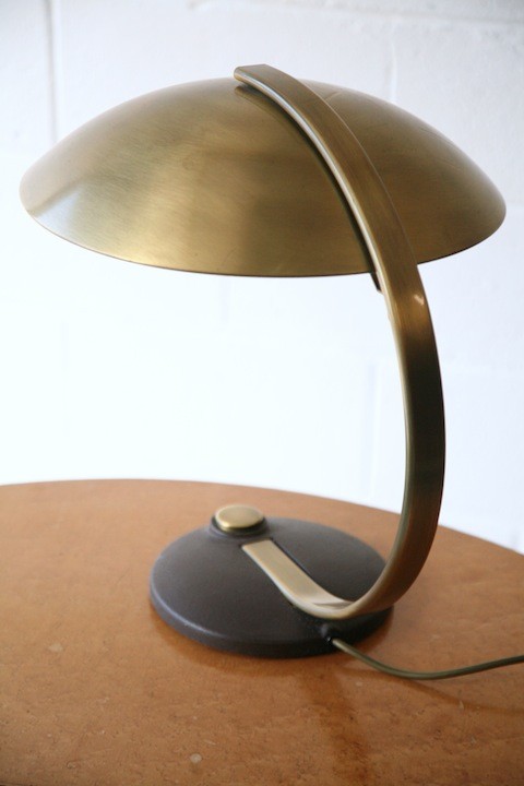 Vintage Brass Desk Lamp by Hillebrand