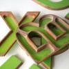 03 Large Green Plastic and Wood Shop Letters4