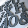 14 Large Vintage Grey Metal Shop Letters Doric Font 3