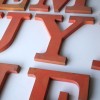 17 Large Metal Orange Shop Letters Clarendon Font