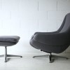 1970s Grey Swivel Chair and Stool2