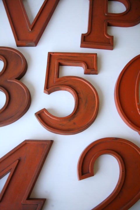 25  Large Wooden Vintage Shop Letters Doric Font 2
