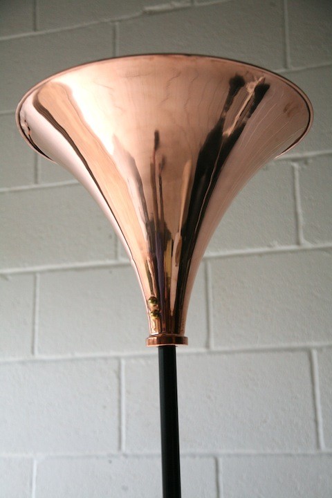 Copper and Brass Art Deco Uplighter