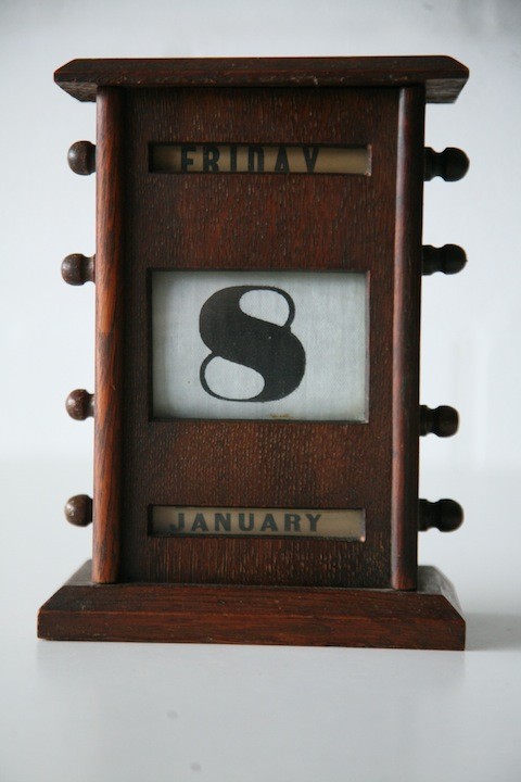 Vintage Perpetual Desk Calendar
