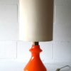 Large Orange Glass 1970s Table Lamp
