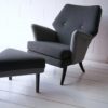 Vintage 1950s ‘Escort’ Armchair and ‘Oracle’ Stool by Howard Keith UK
