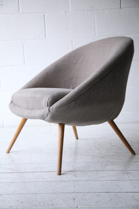 Grey 1950s Side Chair1