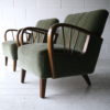 Pair of 1950s Green Armchairs