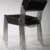Set of 1970s Chrome Rubber Weave Stacking Chairs