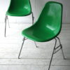Vintage Charles Eames Green Shell Chairs for Herman Miller