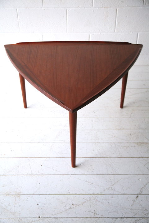 1960s Large Danish Teak Triangular Coffee Table