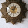 Small 1950s Sunburst Wall Clock